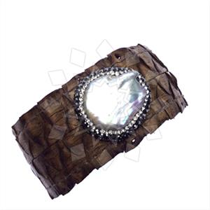 925 Sterling Silver Gem and Crystals Cuff Bracelets