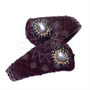 925 Sterling Silver Gem and Crystals Cuff Bracelets