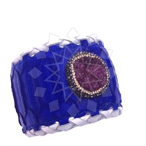 925 Sterling Silver Gem and Crystals Cuff Bracelets