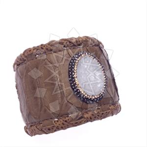 925 Sterling Silver Gem and Crystals Cuff Bracelets