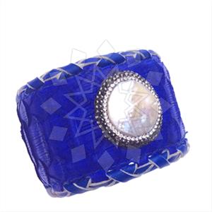 925 Sterling Silver Gem and Crystals Cuff Bracelets