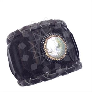 925 Sterling Silver Gem and Crystals Cuff Bracelets