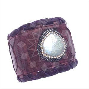 925 Sterling Silver Gem and Crystals Cuff Bracelets