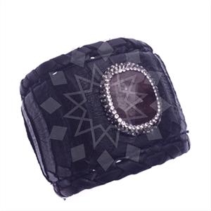 925 Sterling Silver Gem and Crystals Cuff Bracelets