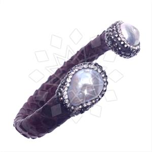 925 Sterling Silver Gem and Crystals Cuff Bracelets