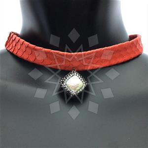 925 Sterling Silver Gem and Crystals Choker Necklace