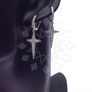 925 Sterling Silver Modern  Dangle Earrings