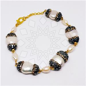 925 Sterling Silver Gem and Crystals Bangle Bracelets