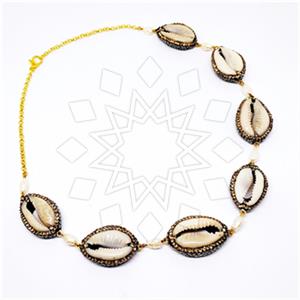 925 Sterling Silver Gem and Crystals Beaded Necklace