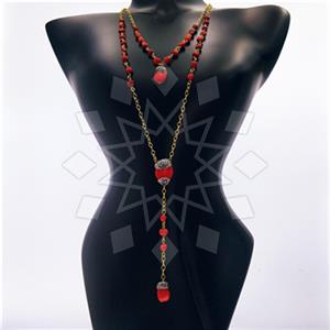 925 Sterling Silver Gem and Crystals Beaded Necklace