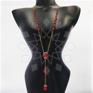 925 Sterling Silver Gem and Crystals Beaded Necklace