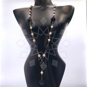925 Sterling Silver Gem and Crystals Beaded Necklace