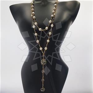 925 Sterling Silver Gem and Crystals Beaded Necklace