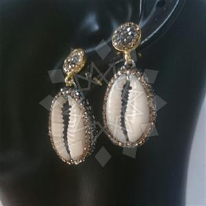 925 Sterling Silver Semi Precious Gems and Crystal  Dangle Earrings