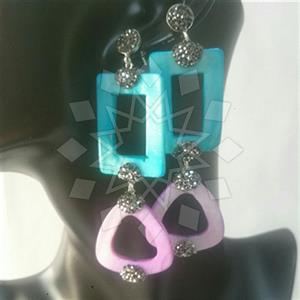 925 Sterling Silver Geometric Double Drop Earrings