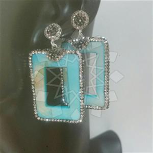 925 Sterling Silver Geometric Dangle Earrings
