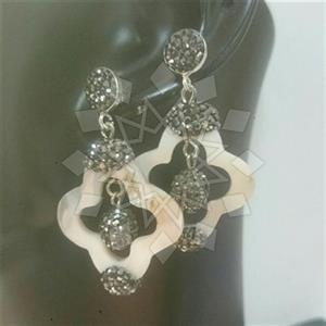 925 Sterling Silver Geometric Dangle Earrings