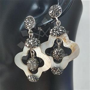 925 Sterling Silver Geometric Dangle Earrings
