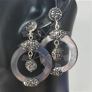925 Sterling Silver Geometric Dangle Earrings