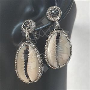 925 Sterling Silver Semi Precious Gems and Crystal  Dangle Earrings