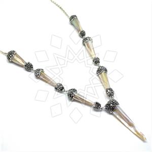925 Sterling Silver Gem and Crystals Statement Necklace