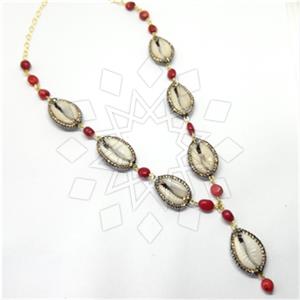 925 Sterling Silver Gem and Crystals Statement Necklace
