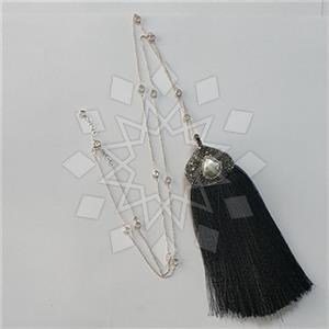 925 Sterling Silver Gem and Crystals Tassel Necklace
