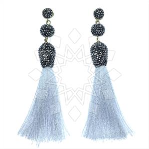 Fashion Gem and Crystals Tassel Earring