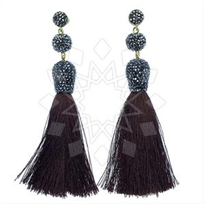 Fashion Gem and Crystals Tassel Earring