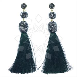 Fashion Gem and Crystals Tassel Earring