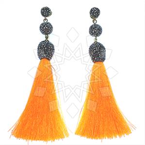 Fashion Gem and Crystals Tassel Earring