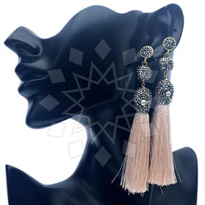 Fashion Gem and Crystals Tassel Earring