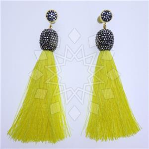Fashion Gem and Crystals Tassel Earring