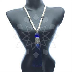 Gemstone and Bead Gem and Crystals Tassel Necklace