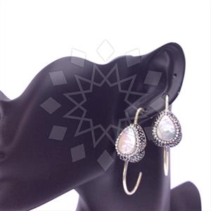 925 Sterling Silver Gem and Crystals Single Drop Earrings