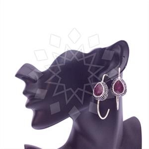 925 Sterling Silver Gem and Crystals Single Drop Earrings