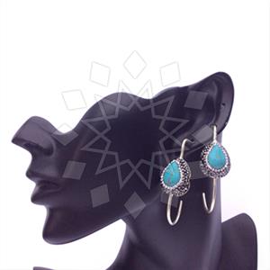 925 Sterling Silver Gem and Crystals Single Drop Earrings