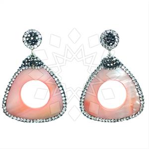 925 Sterling Silver Gem and Crystals Single Drop Earrings