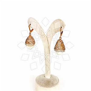 925 Sterling Silver Semi Precious Gems and Crystal  Single Drop Earrings