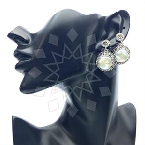 925 Sterling Silver Gem and Crystals Single Drop Earrings