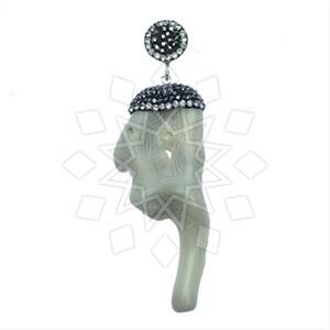 925 Sterling Silver Gem and Crystals Classic Pendant