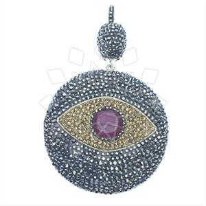 925 Sterling Silver Evil Eye Classic Pendant