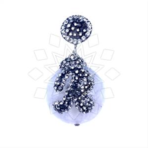 925 Sterling Silver Gem and Crystals Single Drop Gem Pendant