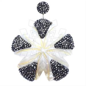 925 Sterling Silver Gem and Crystals Single Drop Gem Pendant