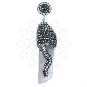 925 Sterling Silver Gem and Crystals Single Drop Gem Pendant
