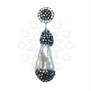 925 Sterling Silver Gem and Crystals Single Drop Gem Pendant