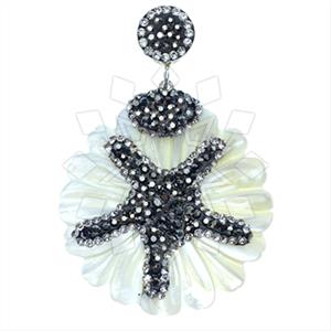 925 Sterling Silver Gem and Crystals Single Drop Gem Pendant