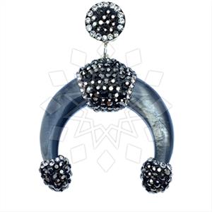 925 Sterling Silver Gem and Crystals Single Drop Gem Pendant