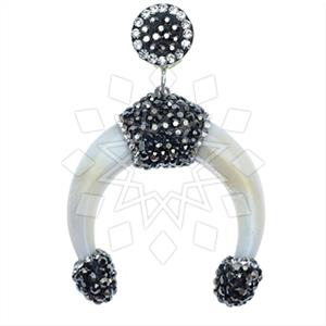 925 Sterling Silver Gem and Crystals Single Drop Gem Pendant