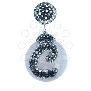 925 Sterling Silver Gem and Crystals Single Drop Gem Pendant